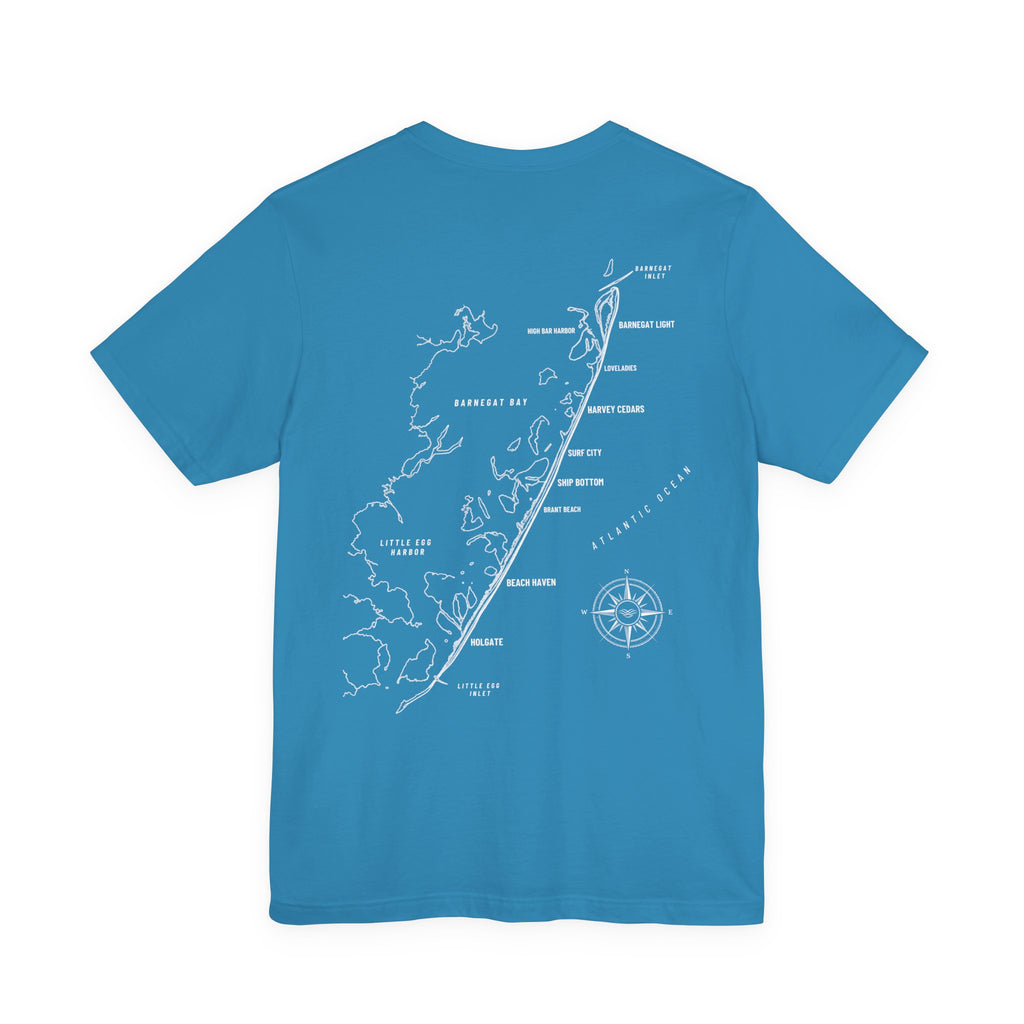 Long Beach Island, NJ Map Tee