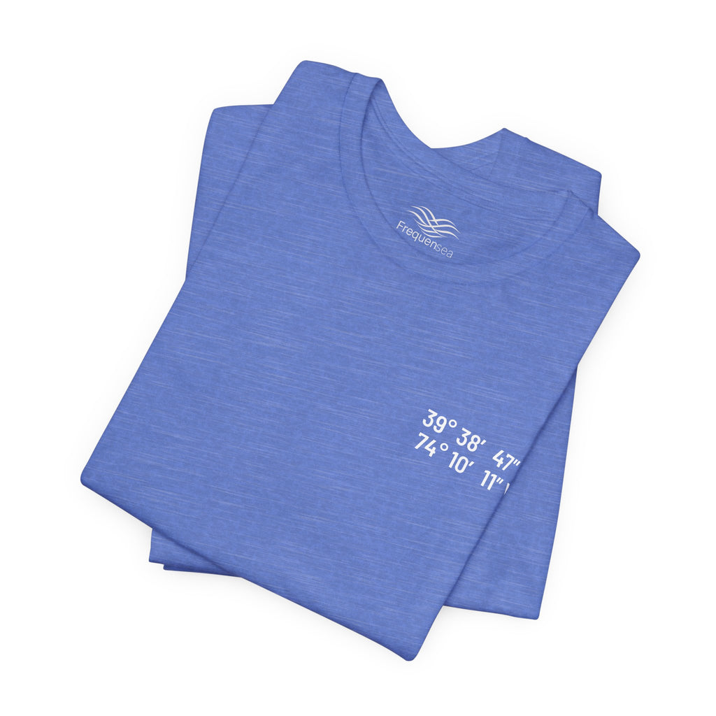 Long Beach Island, NJ Map Tee — Custom Coordinates