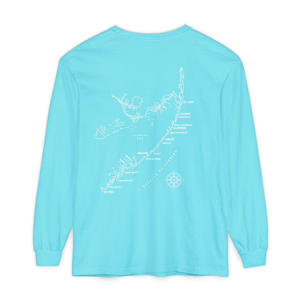Florida Keys Map Long Sleeve Tee