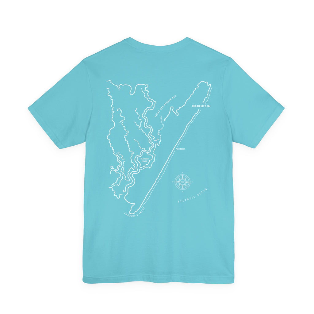 Ocean City, NJ Map Tee