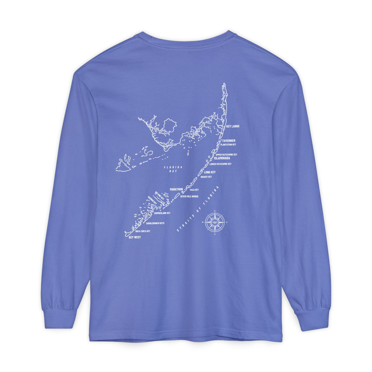 Florida Keys Map Long Sleeve Tee