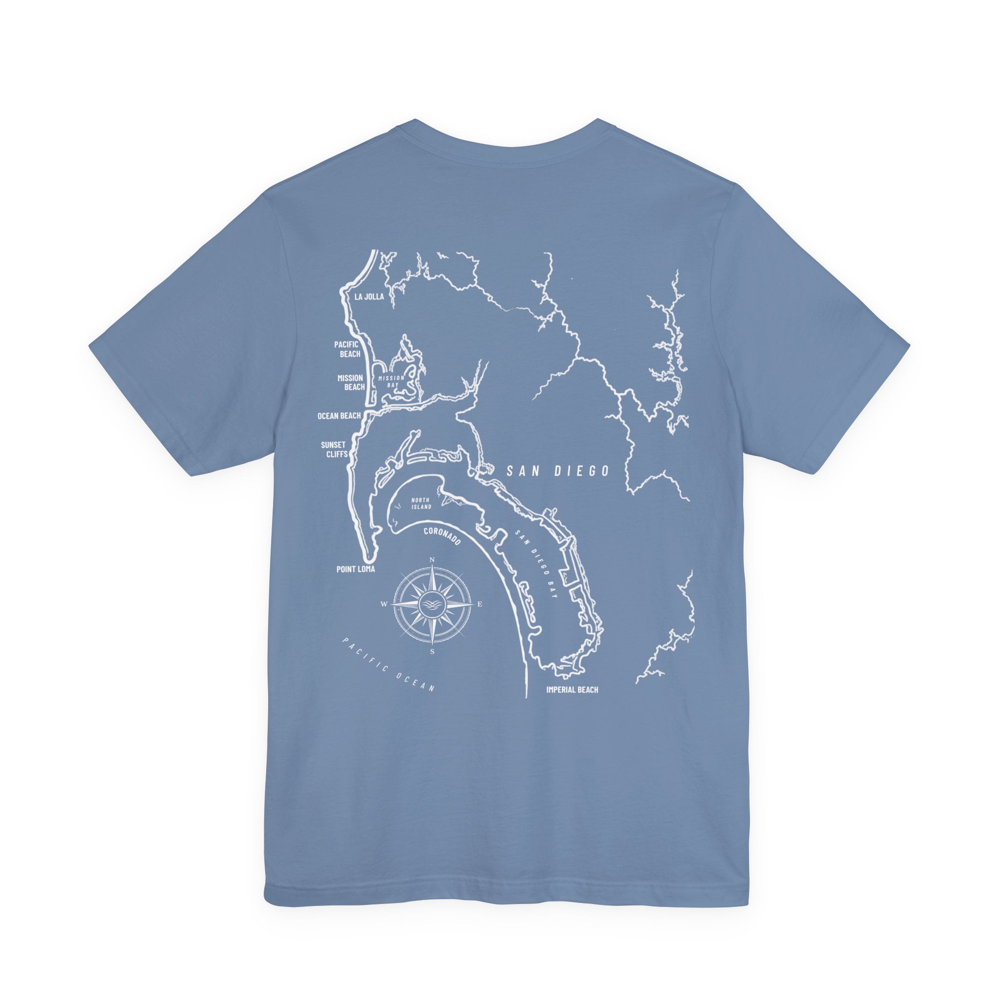 San Diego, CA Map Tee