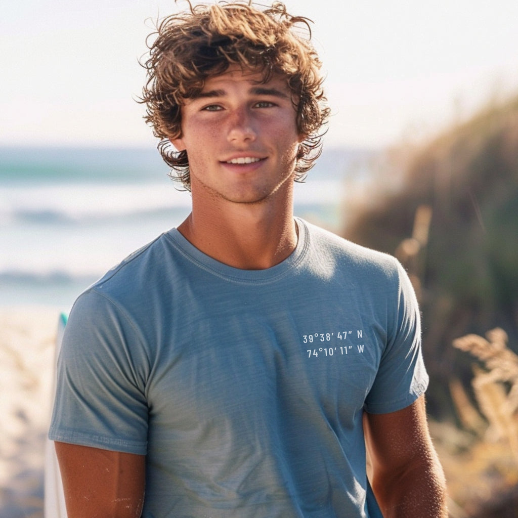 Long Beach Island, NJ Map Tee