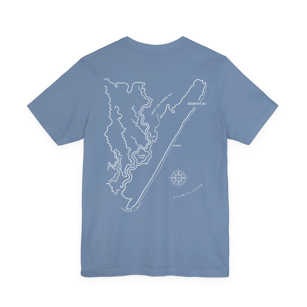 Ocean City, NJ Map Tee