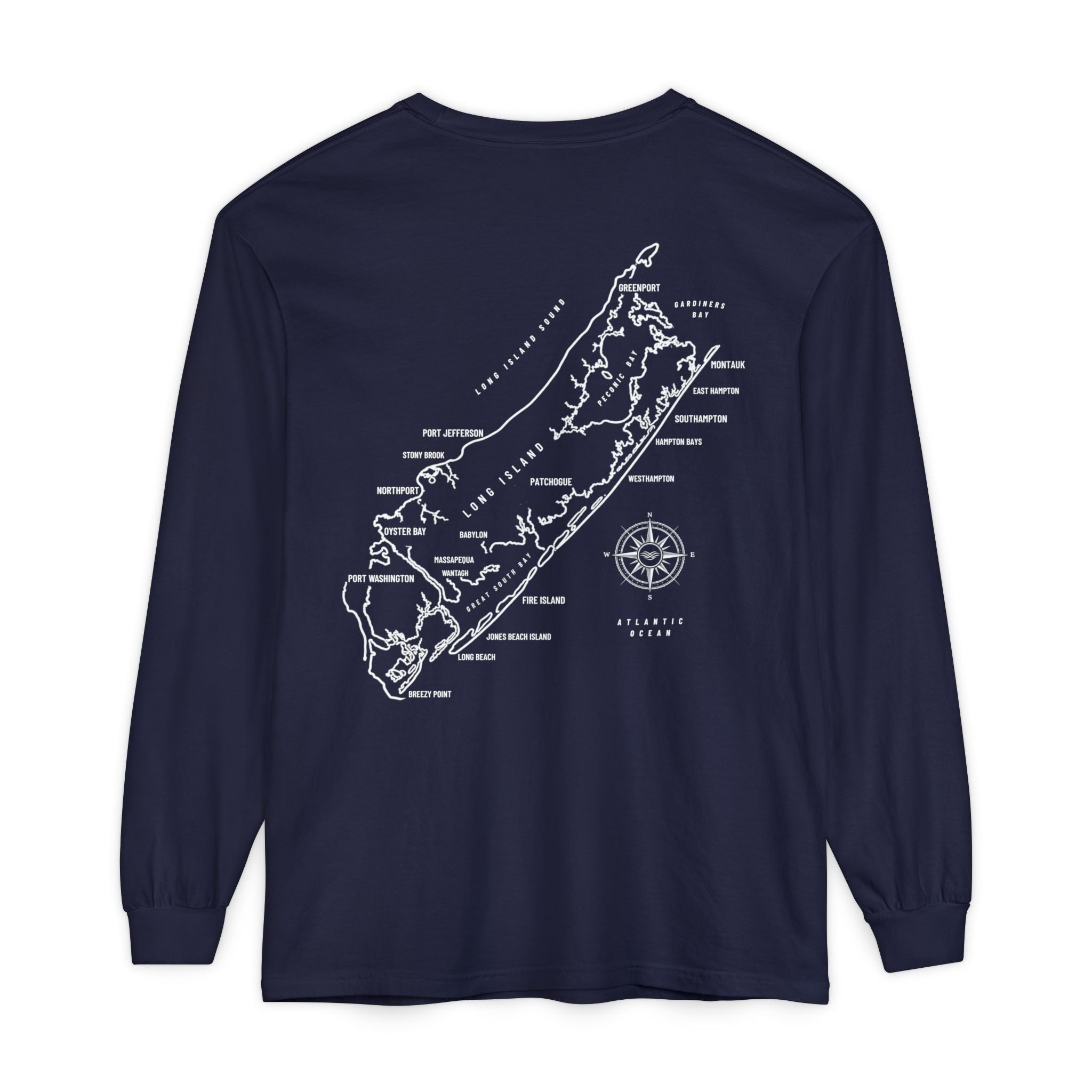 Long Island, NY Map Long Sleeve Tee