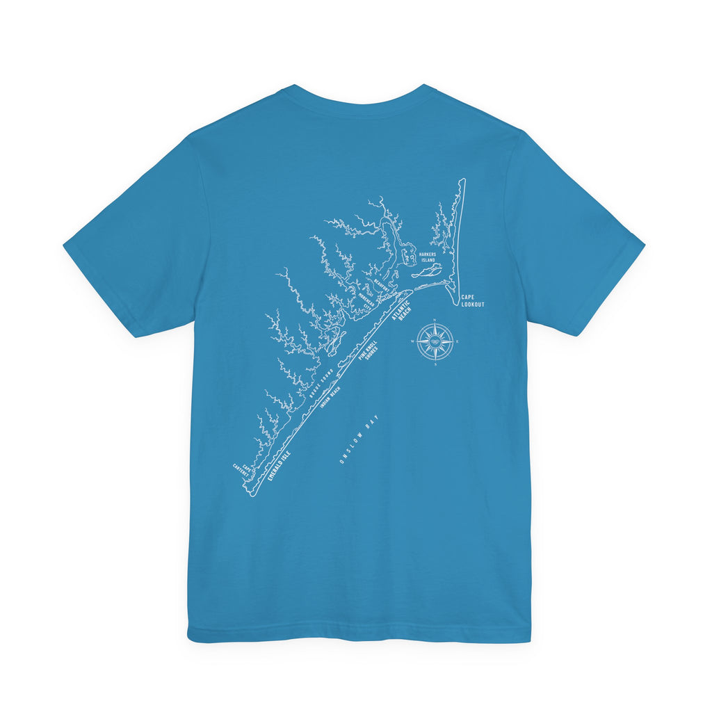 Crystal Coast, NC Map Tee