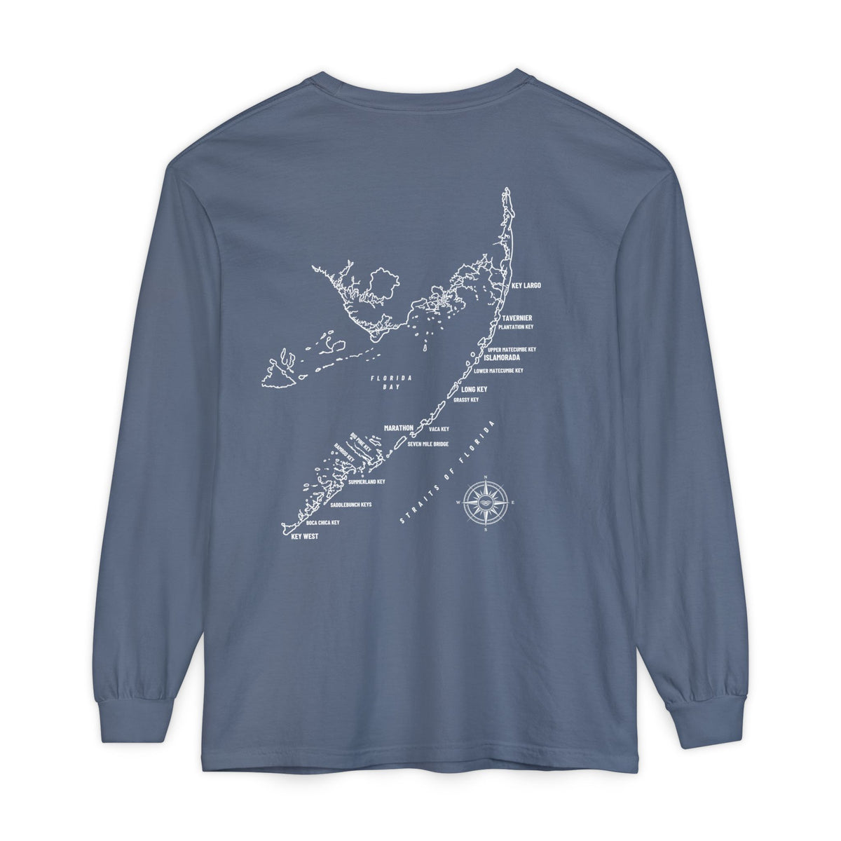 Florida Keys Map Long Sleeve Tee
