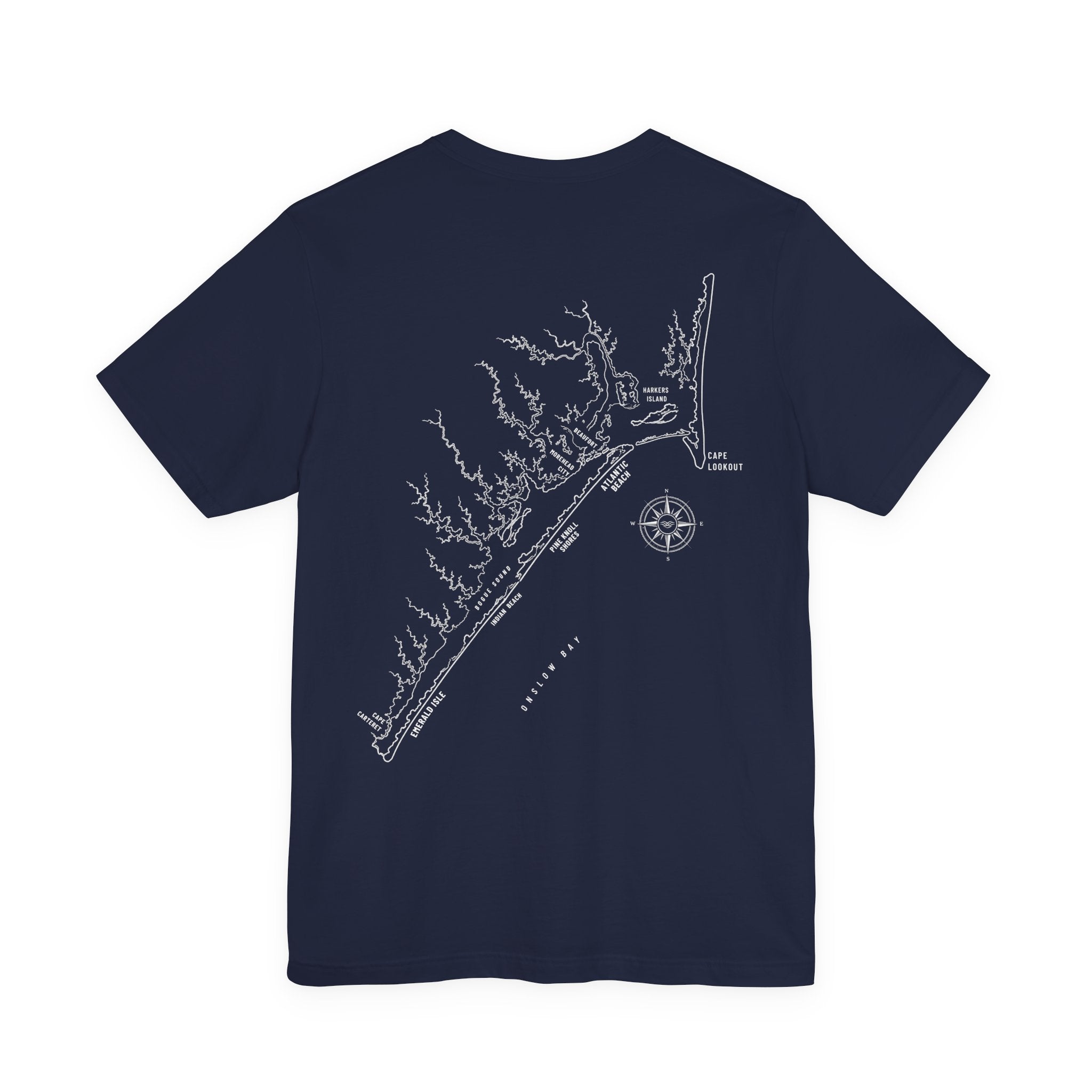 Crystal Coast, NC Map Tee