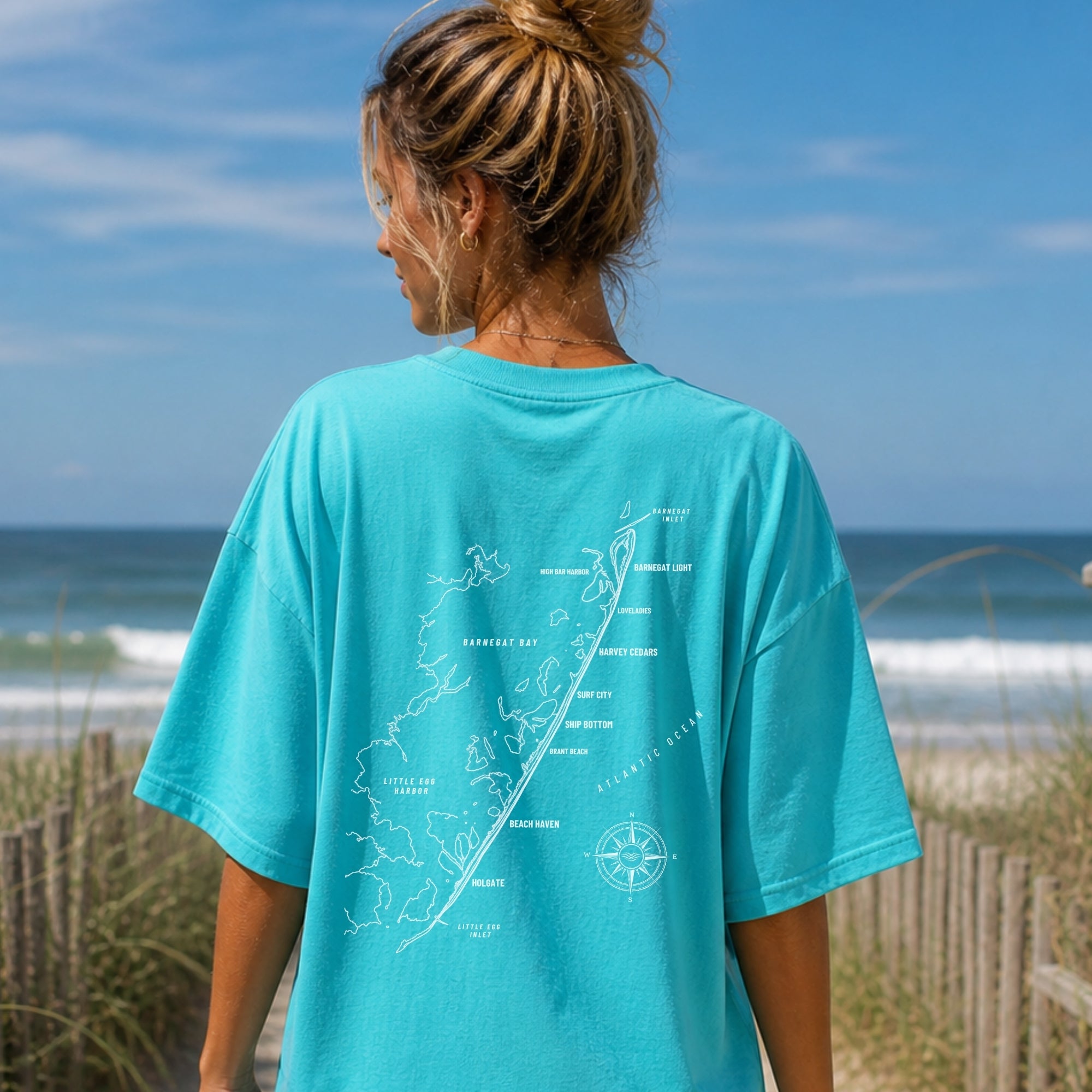 Long Beach Island, NJ Map Tee