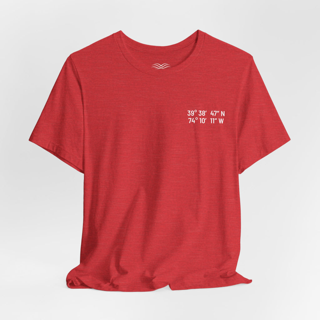 Long Beach Island, NJ Map Tee — Custom Coordinates