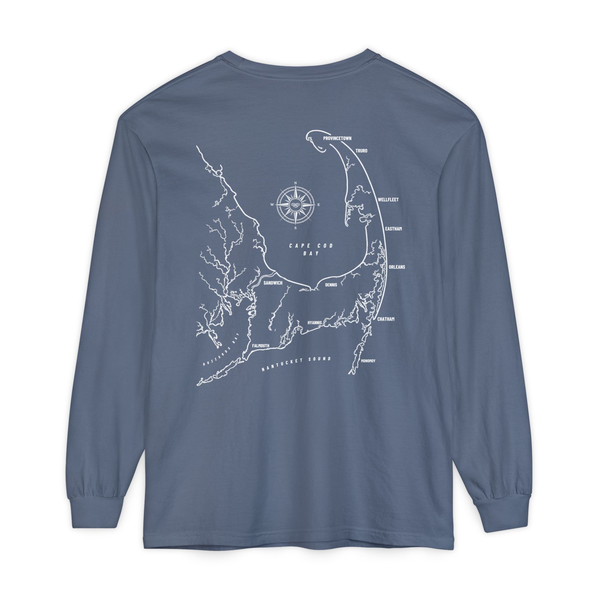 Cape Cod, MA Map Long Sleeve Tee