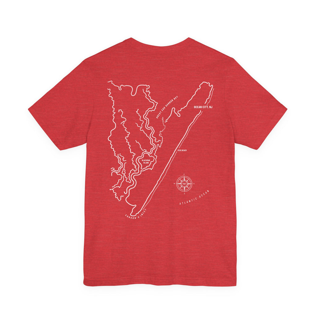 Ocean City, NJ Map Tee
