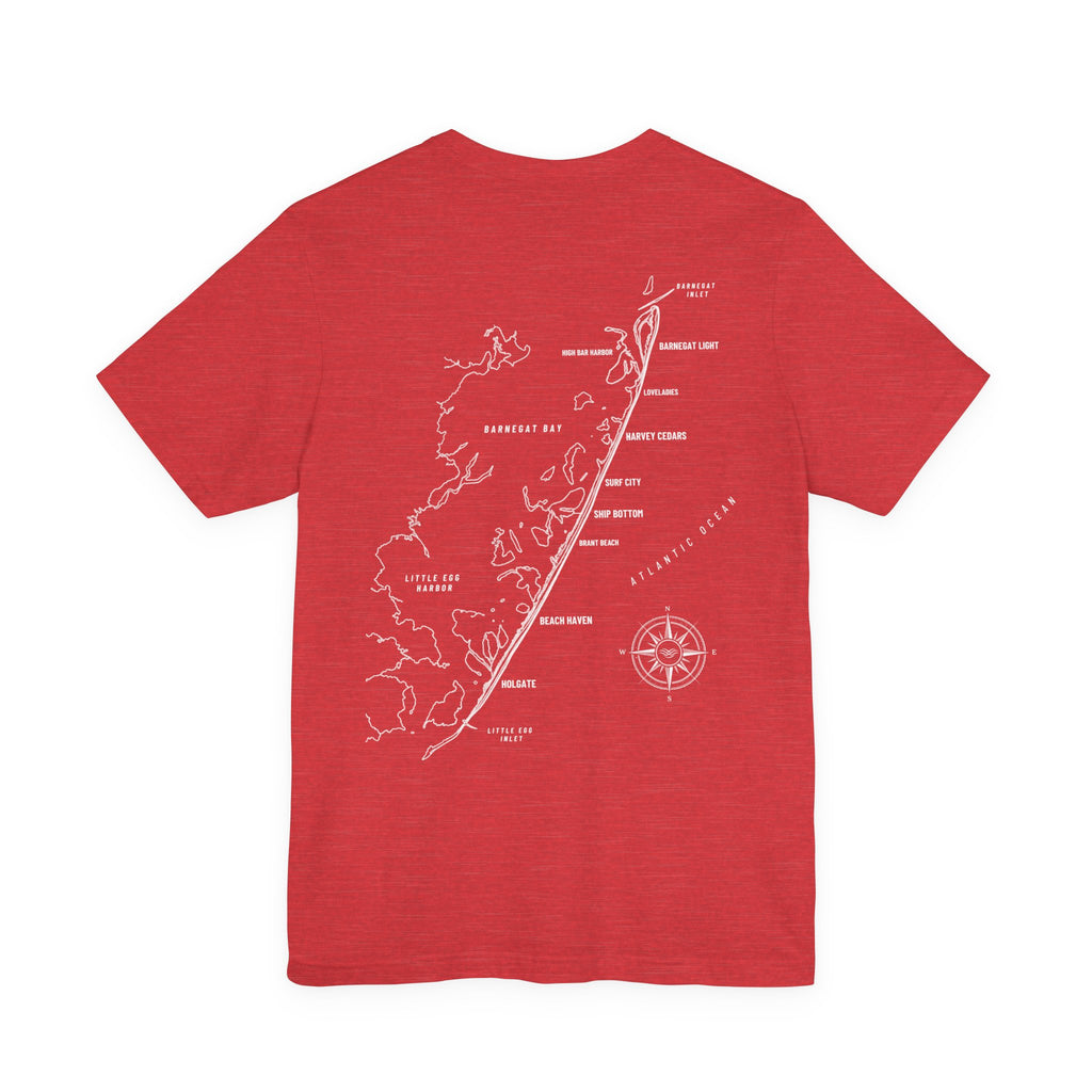 Long Beach Island, NJ Map Tee — Custom Coordinates