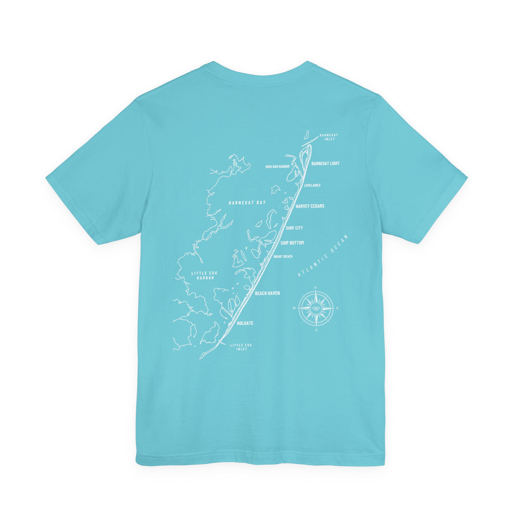 Long Beach Island, NJ Map Tee — Custom Coordinates