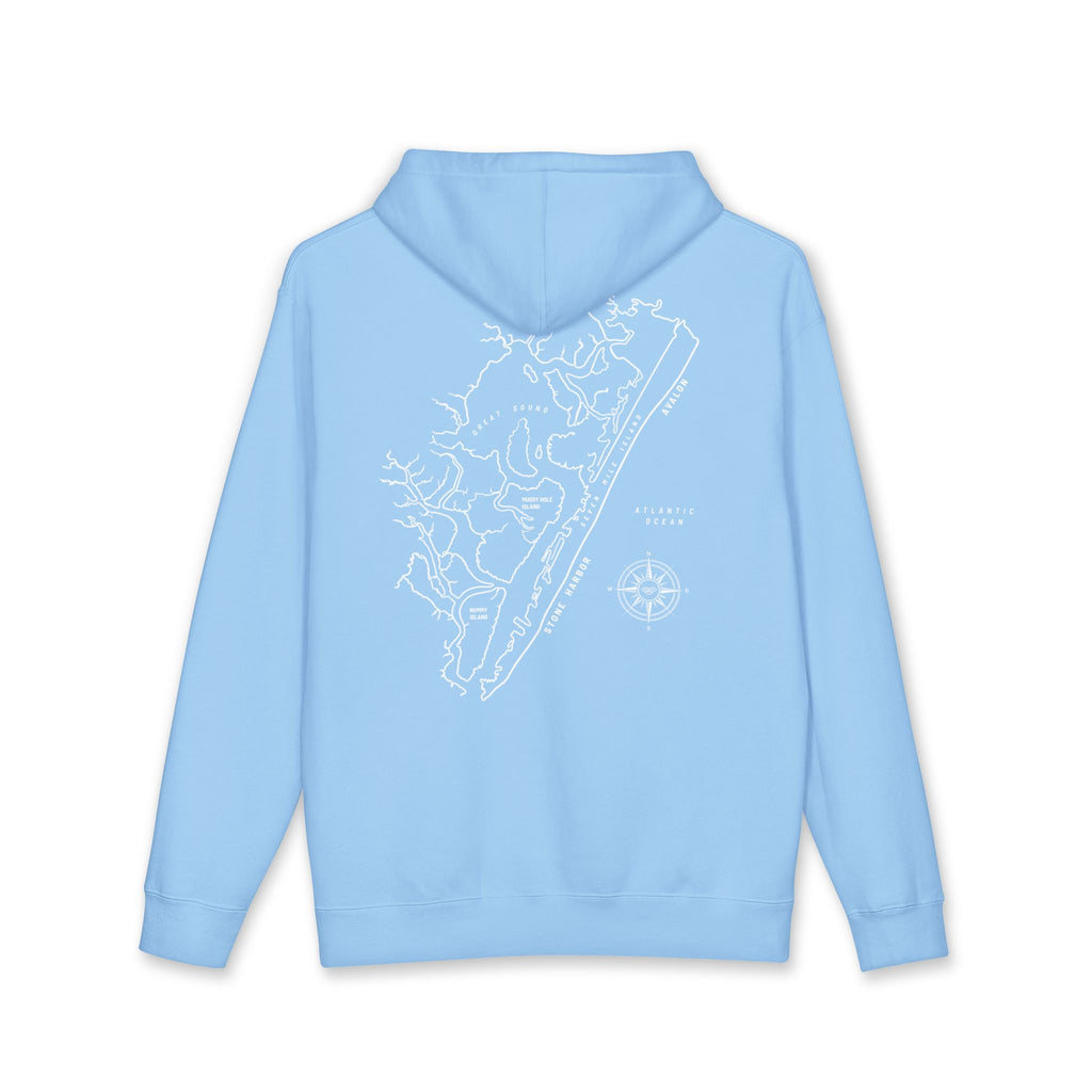 Stone Harbor | Avalon Map Hoodie (Seven Mile Island)