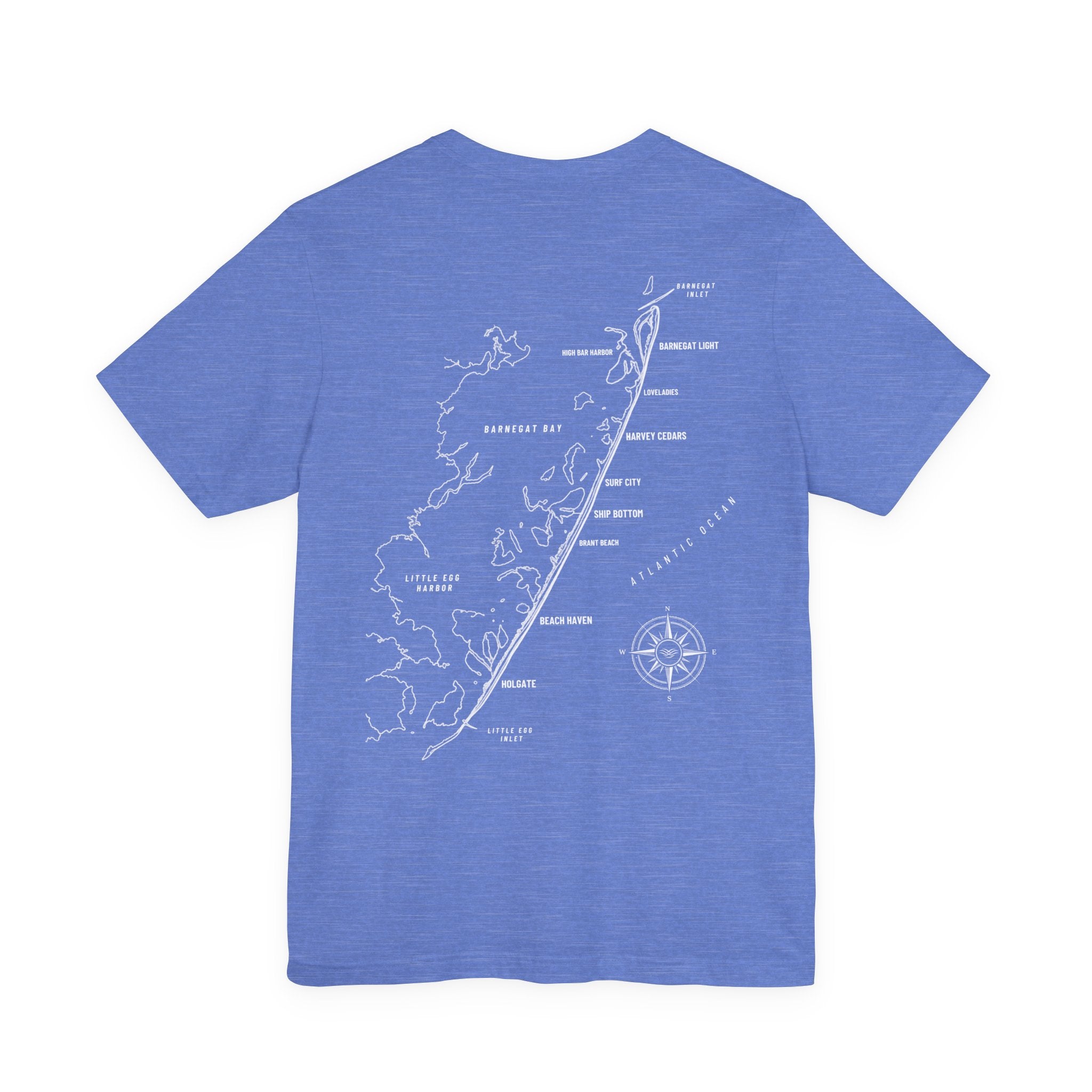 Long Beach Island, NJ Map Tee — Custom Coordinates