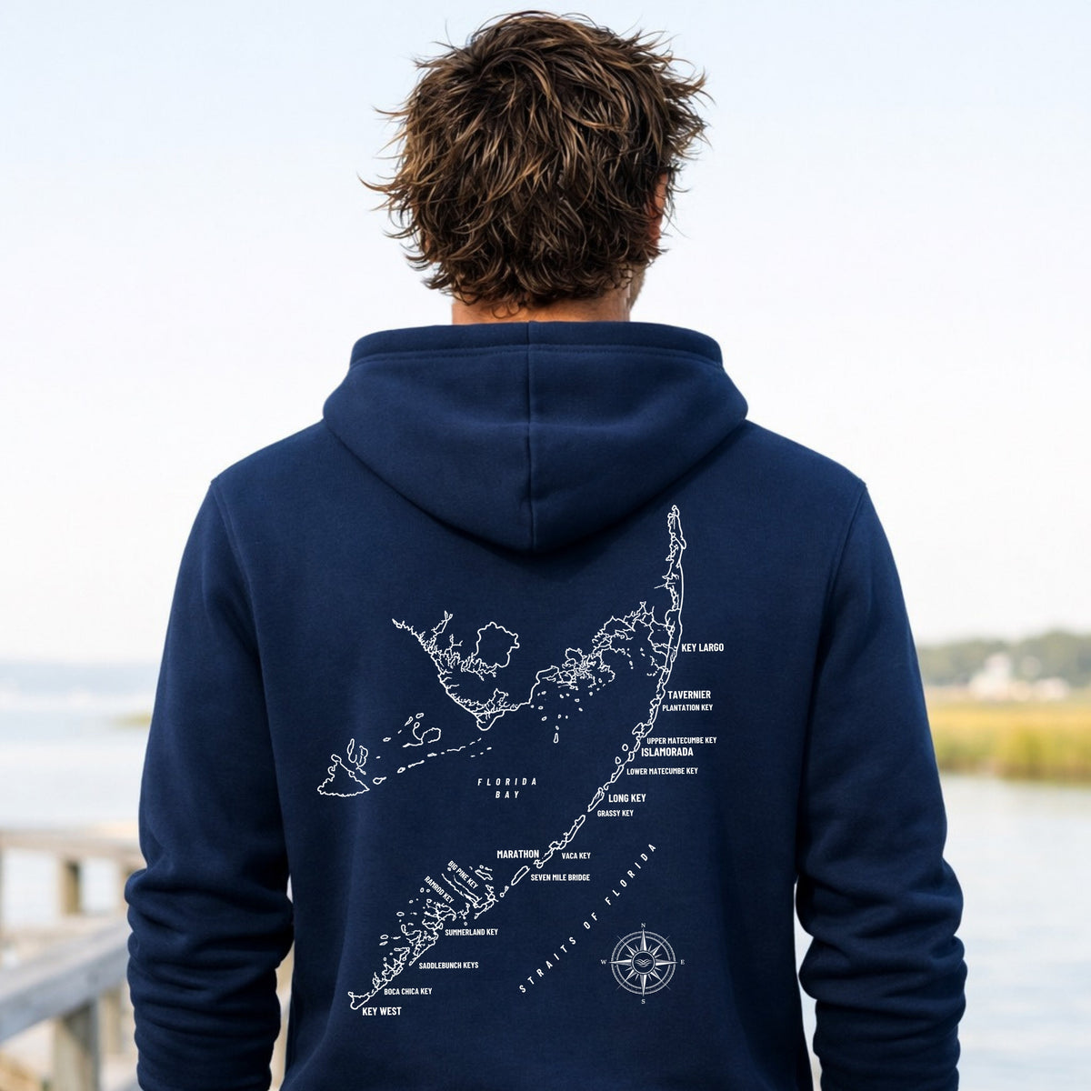 Florida Keys Map Hoodie