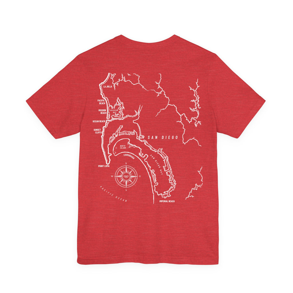 San Diego, CA Map Tee