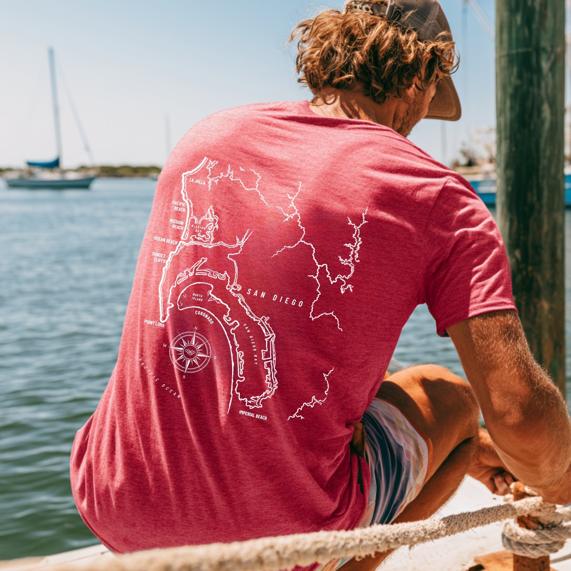 San Diego, CA Map Tee
