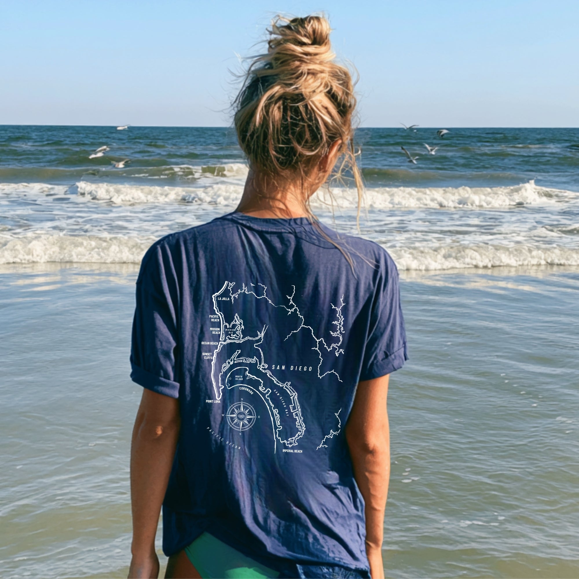 San Diego, CA Map Tee