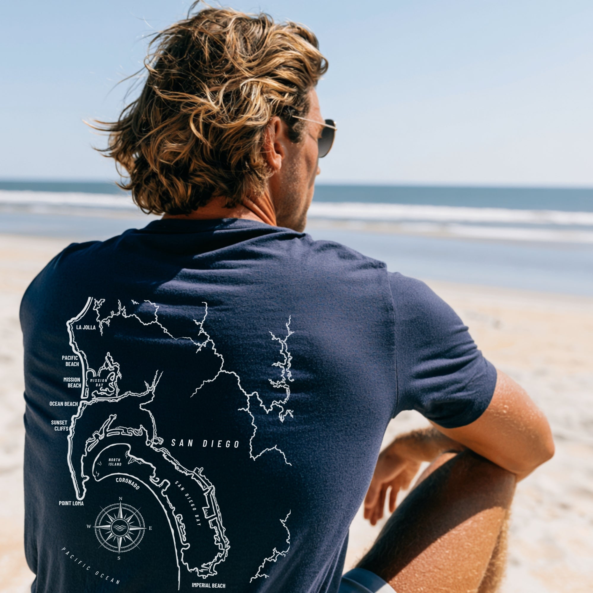 San Diego, CA Map Tee