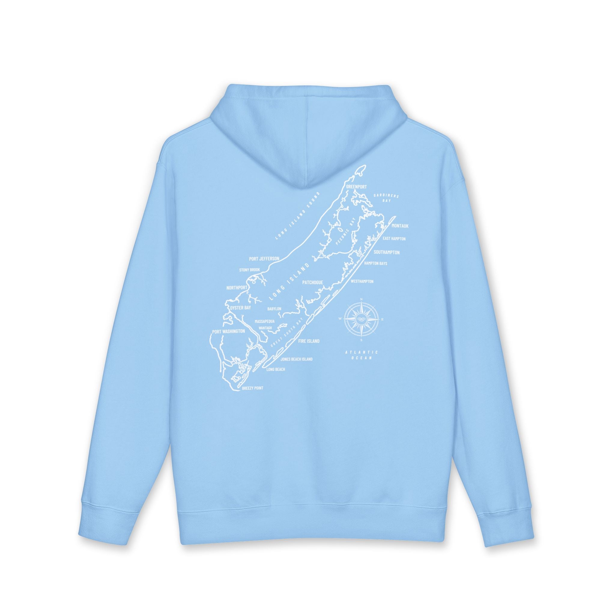 Long Island Map Hoodie