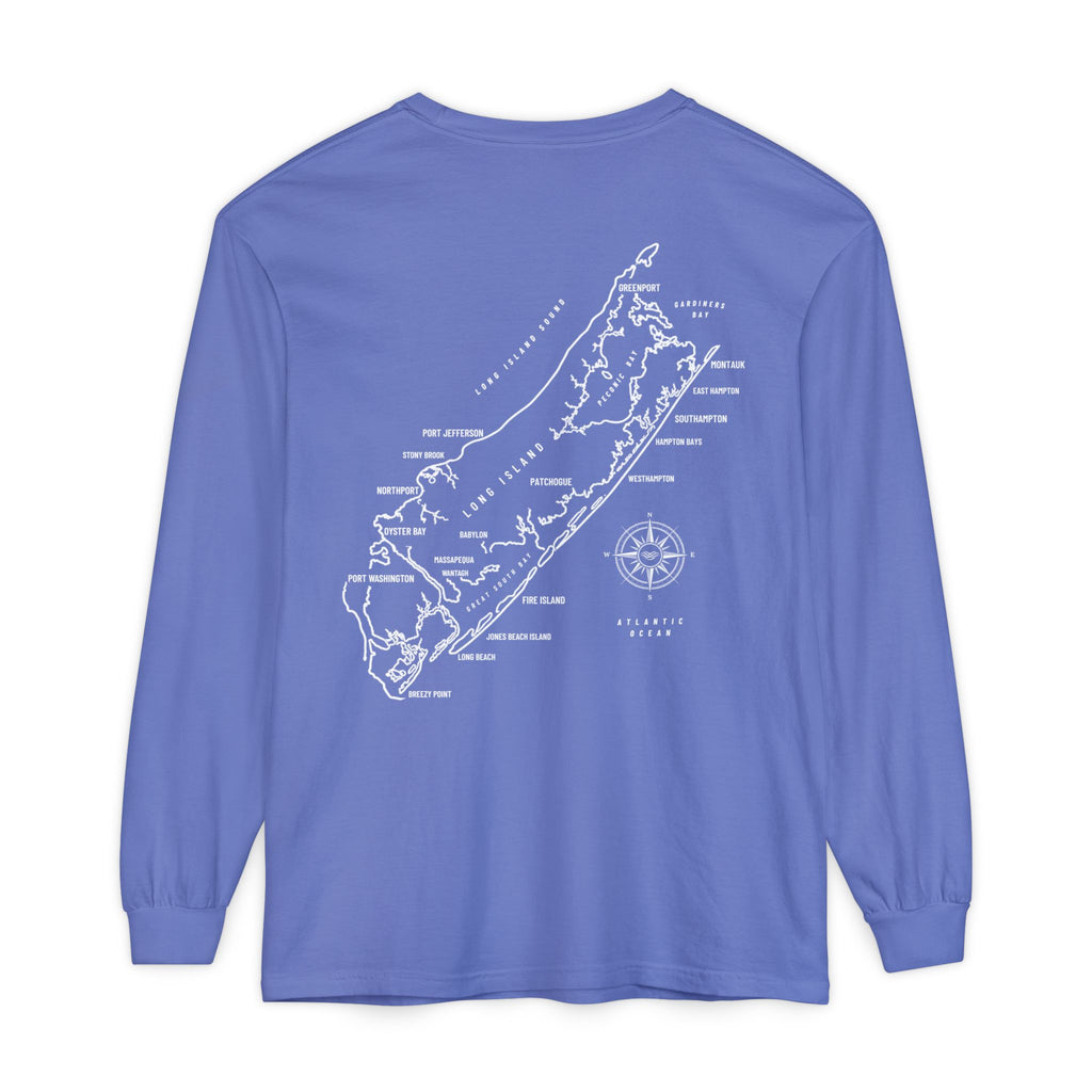 Long Island, NY Map Long Sleeve Tee