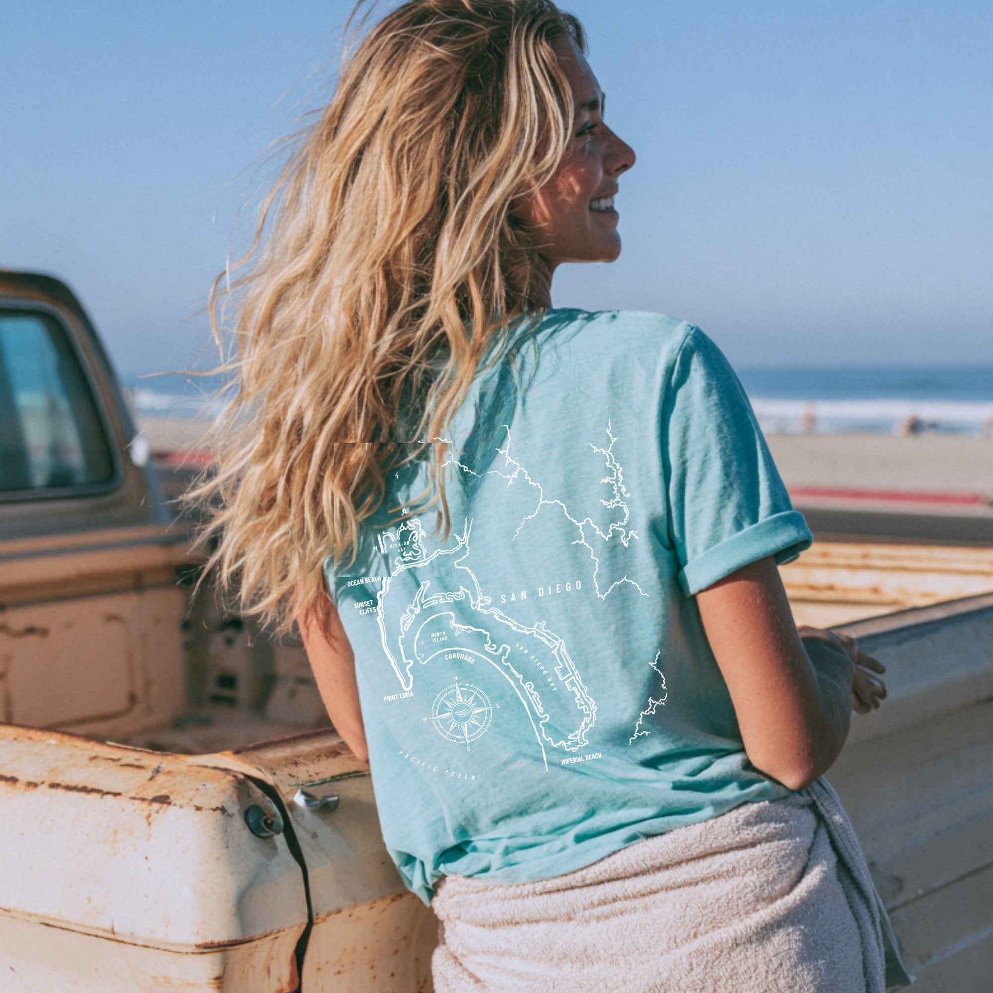 San Diego, CA Map Tee