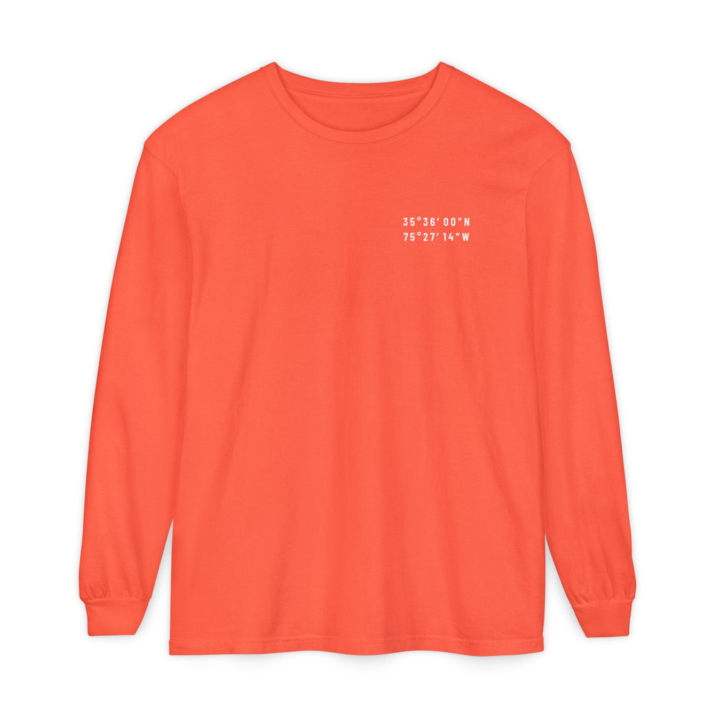 Outer Banks, NC Map Long-Sleeve Tee