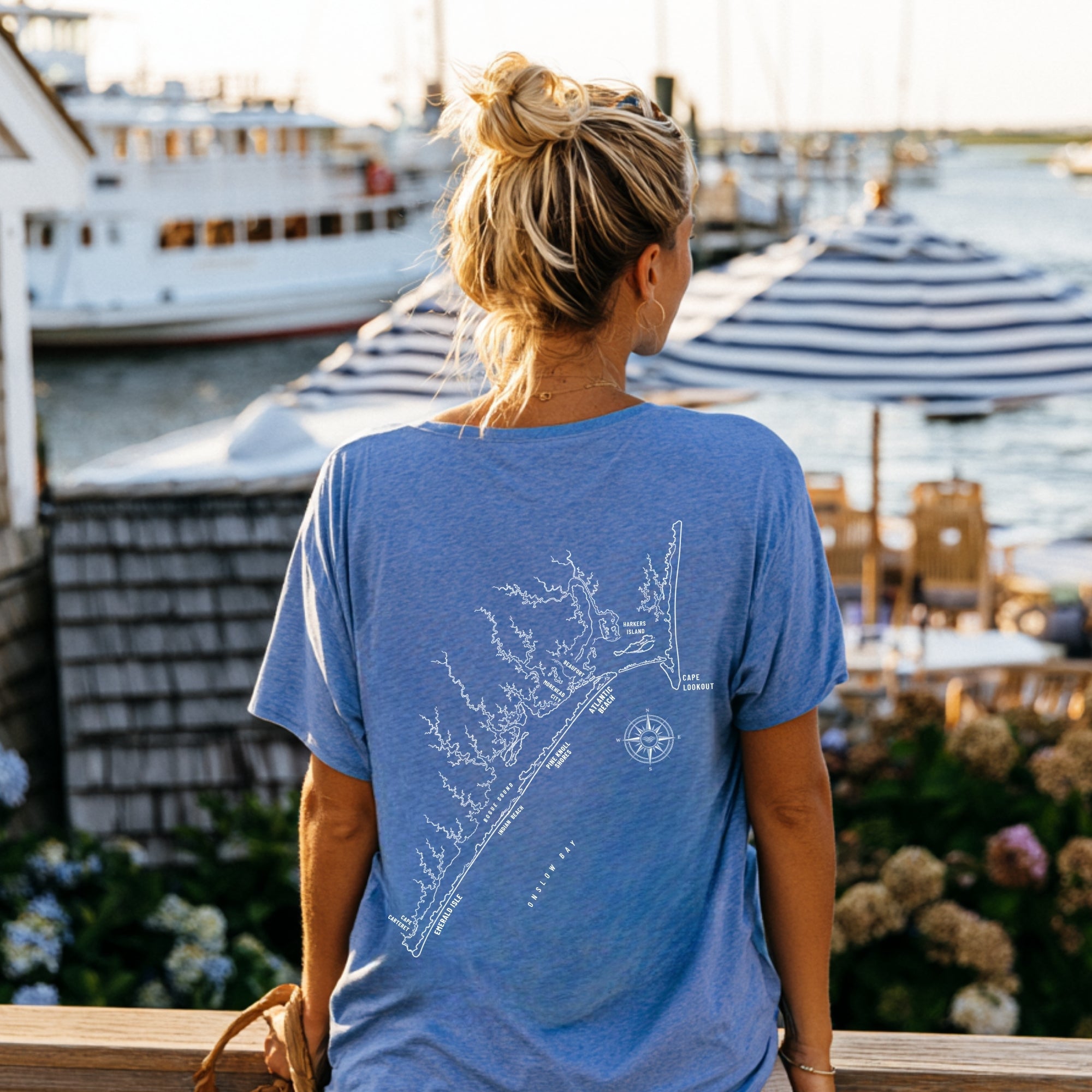 Crystal Coast, NC Map Tee