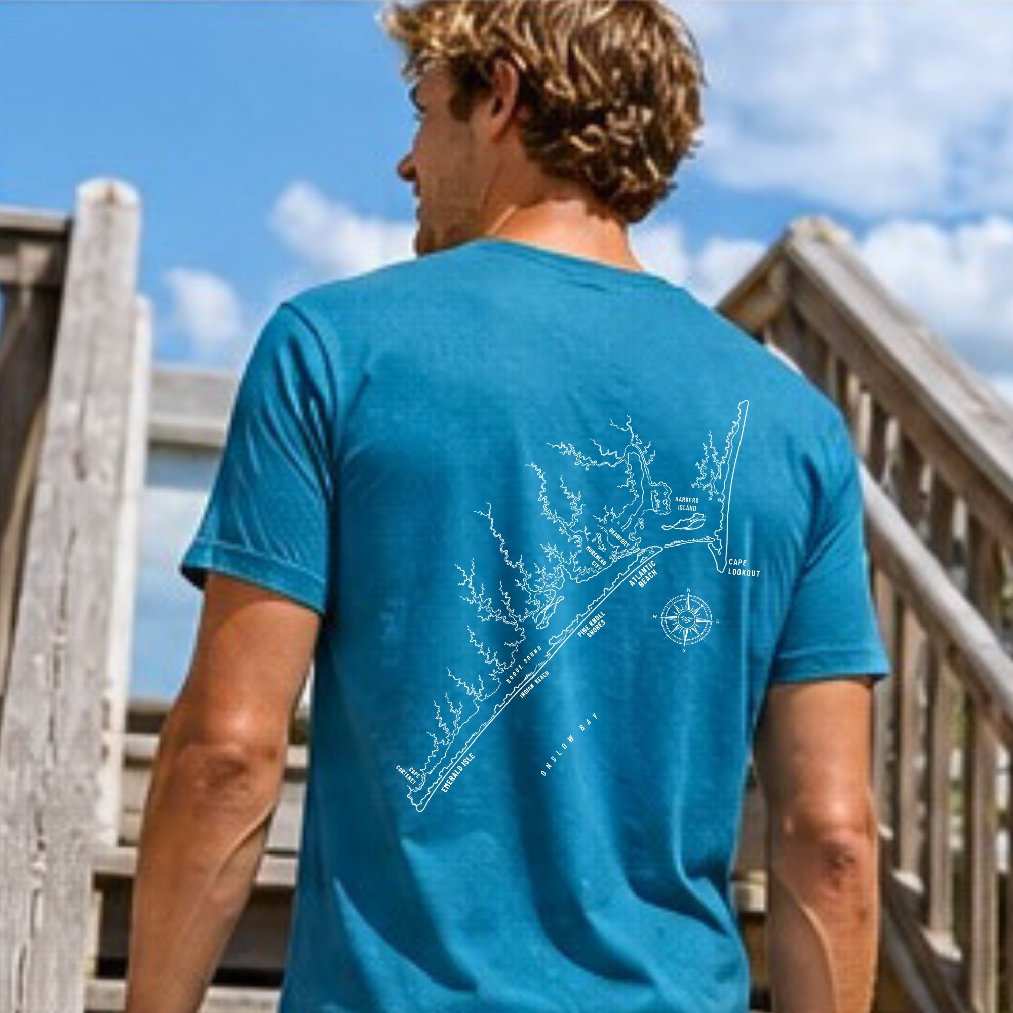 Crystal Coast, NC Map Tee