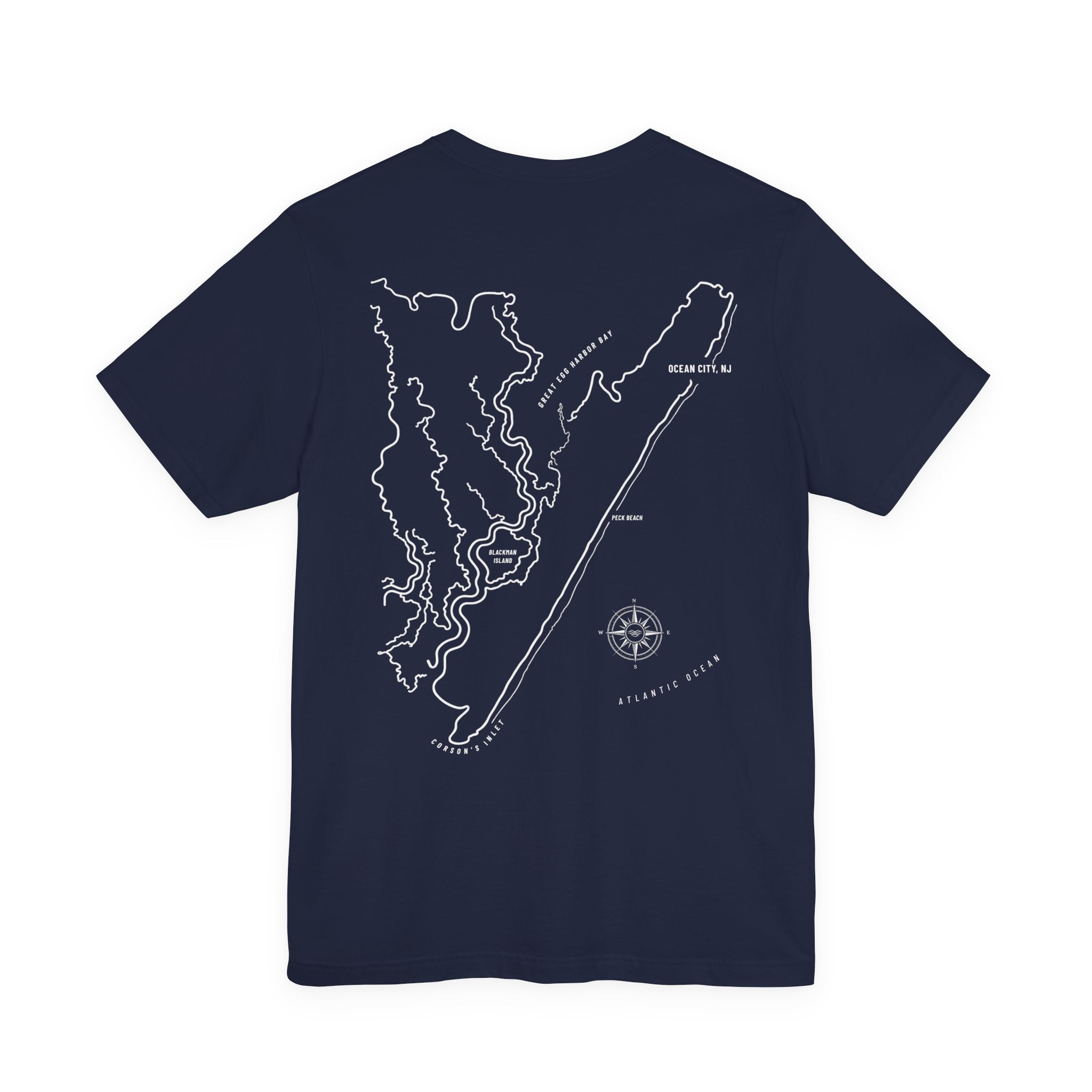 Ocean City, NJ Map Tee
