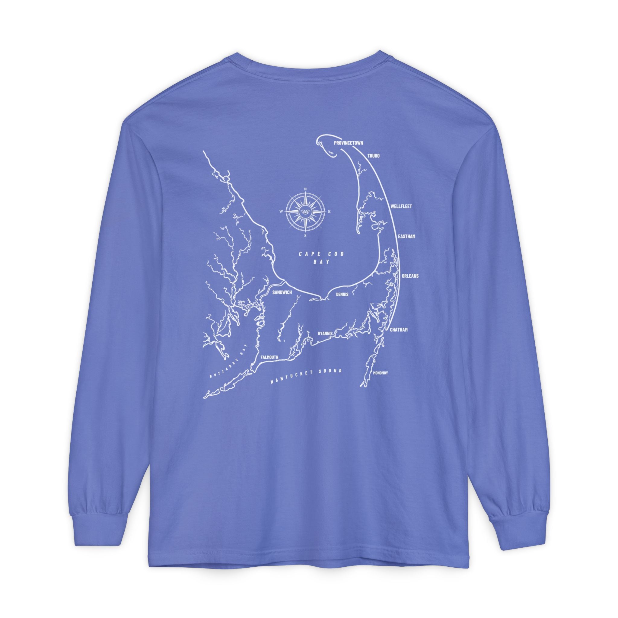 Cape Cod, MA Map Long Sleeve Tee