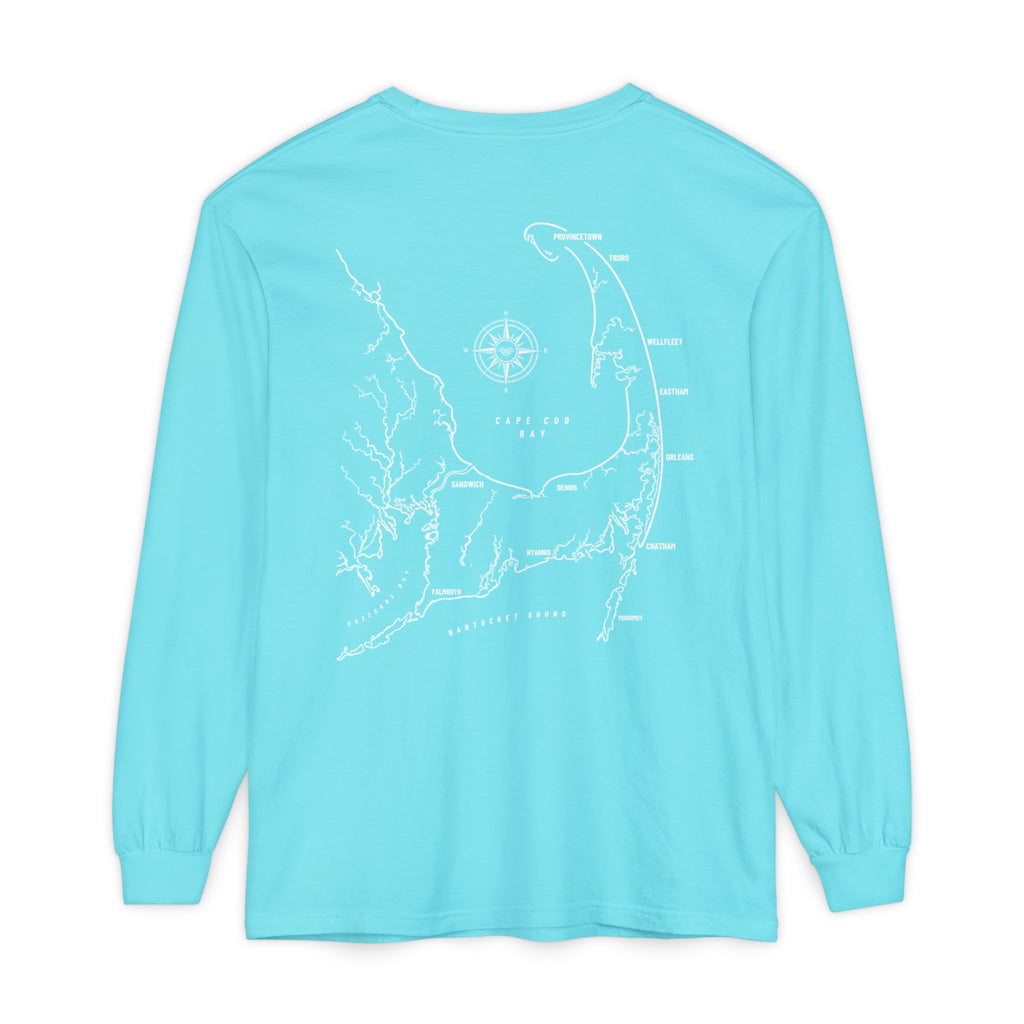 Cape Cod, MA Map Long Sleeve Tee