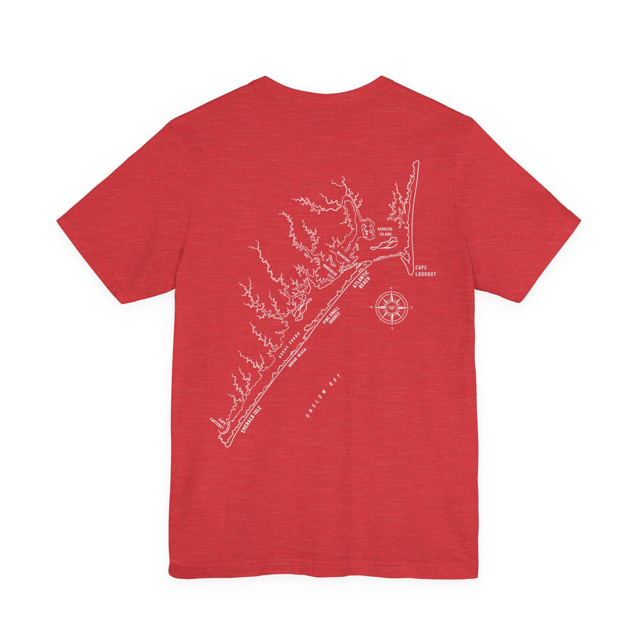 Crystal Coast, NC Map Tee