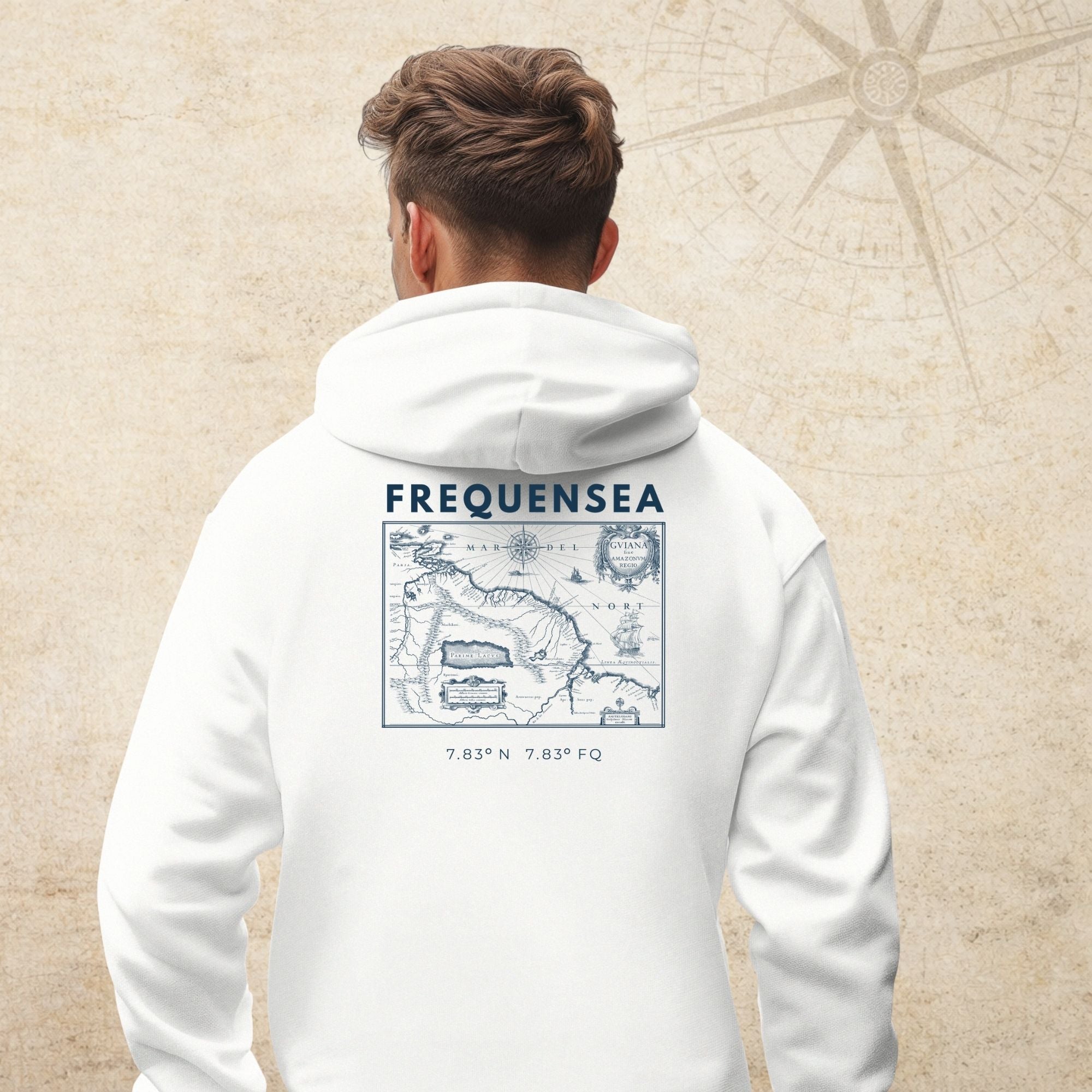Nautical Map 7.83 Coordinates Hoodie