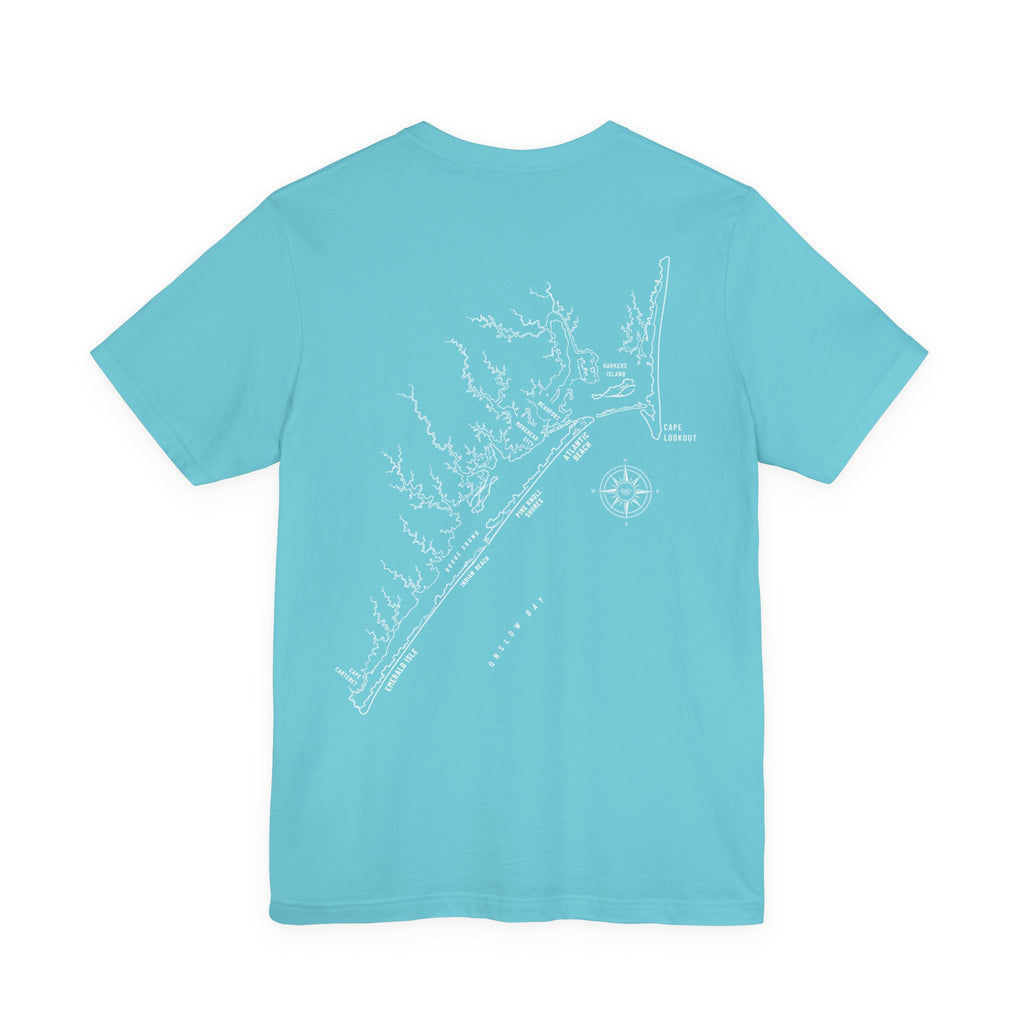 Crystal Coast, NC Map Tee