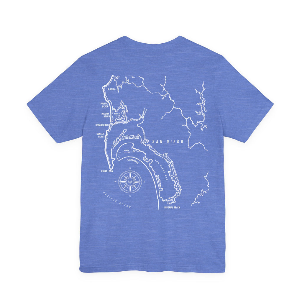 San Diego, CA Map Tee