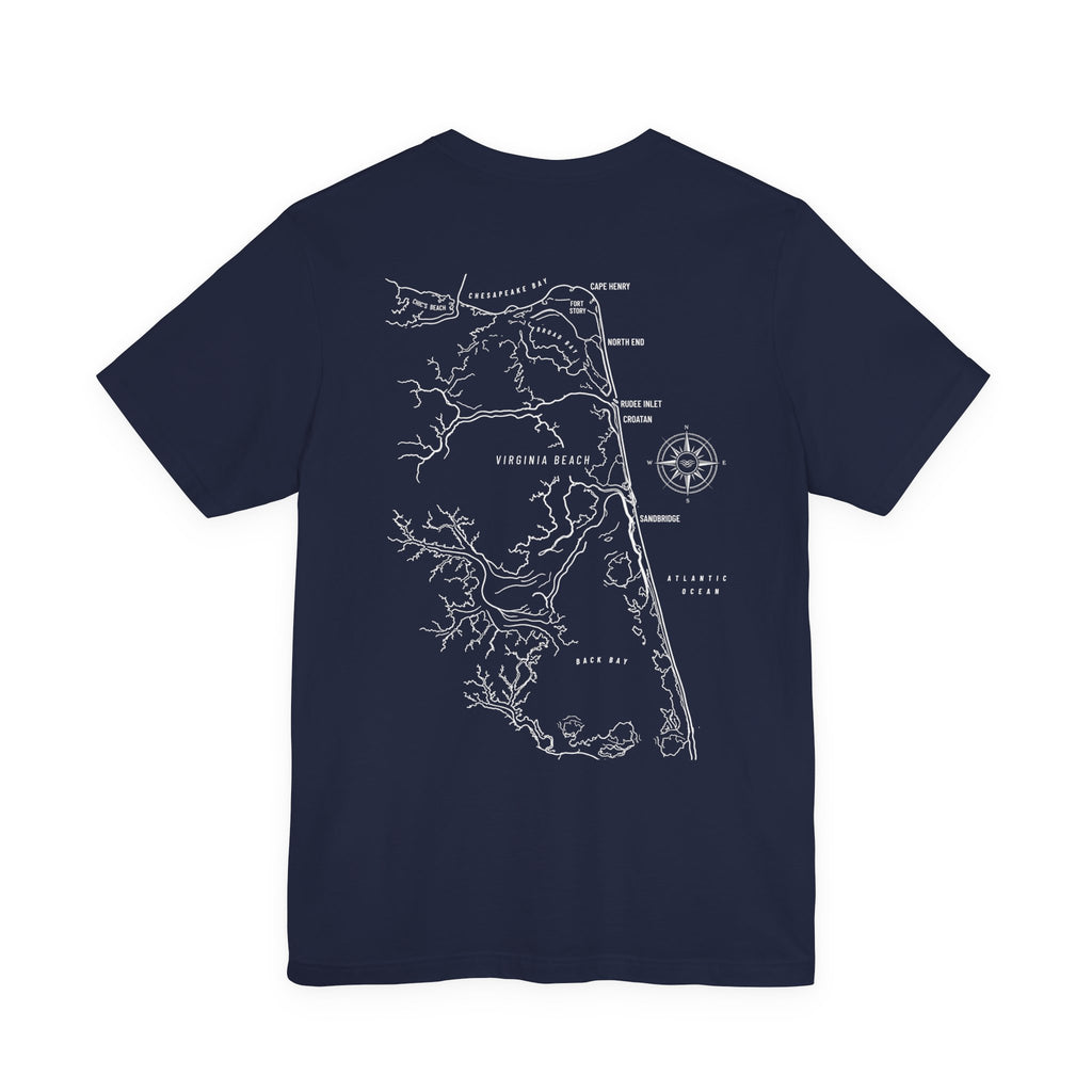 Virginia Beach, VA Map Tee