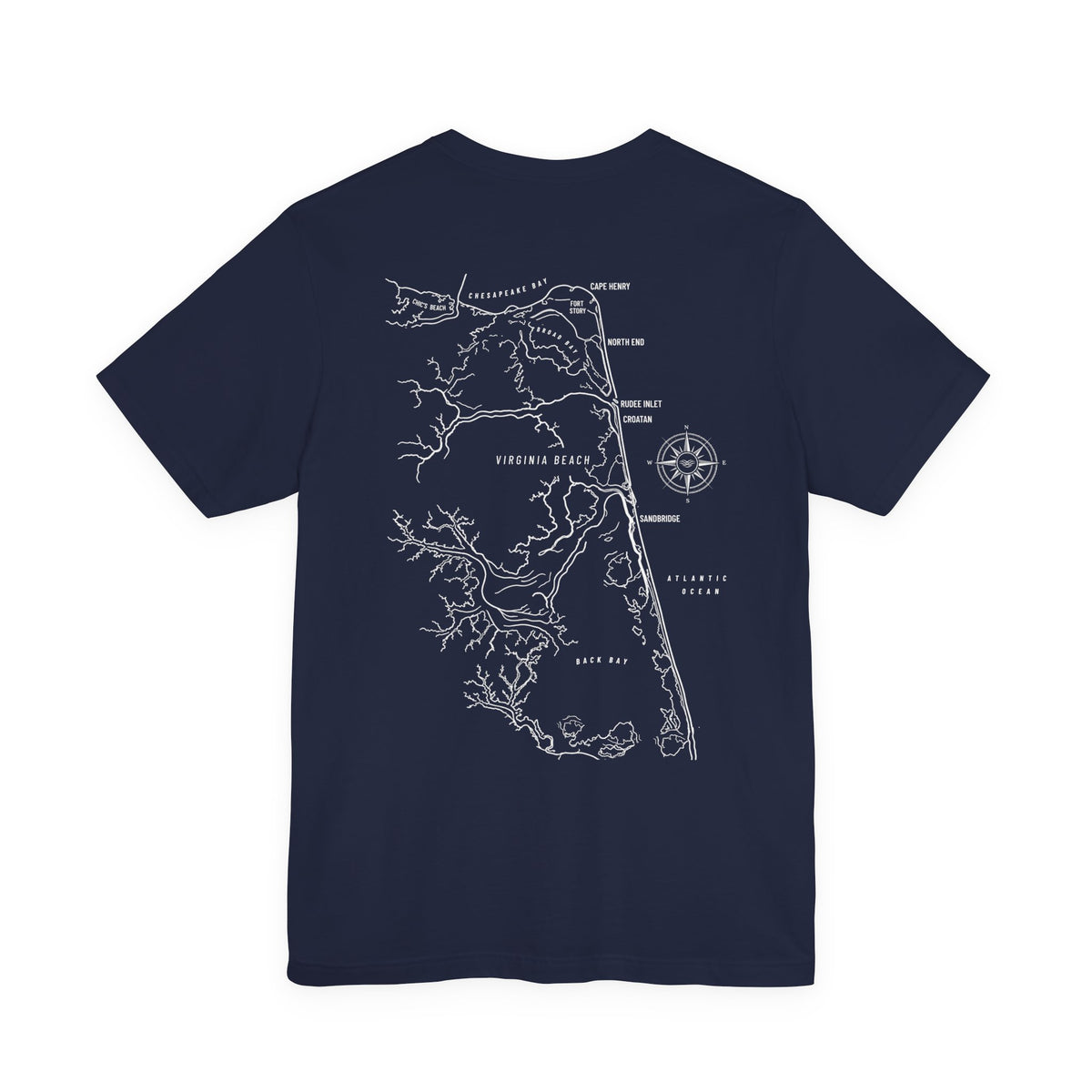 Virginia Beach, VA Map Tee