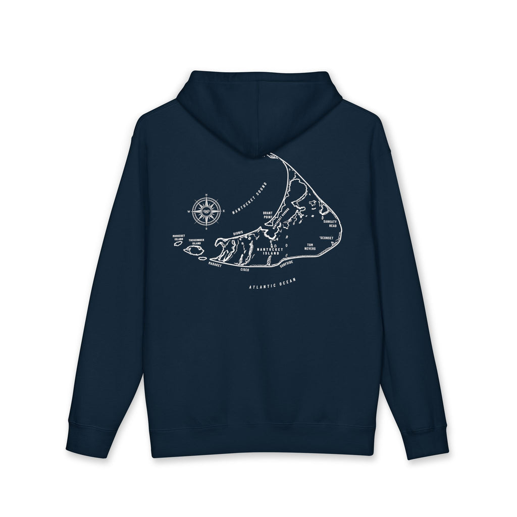 Nantucket, MA Map Hoodie
