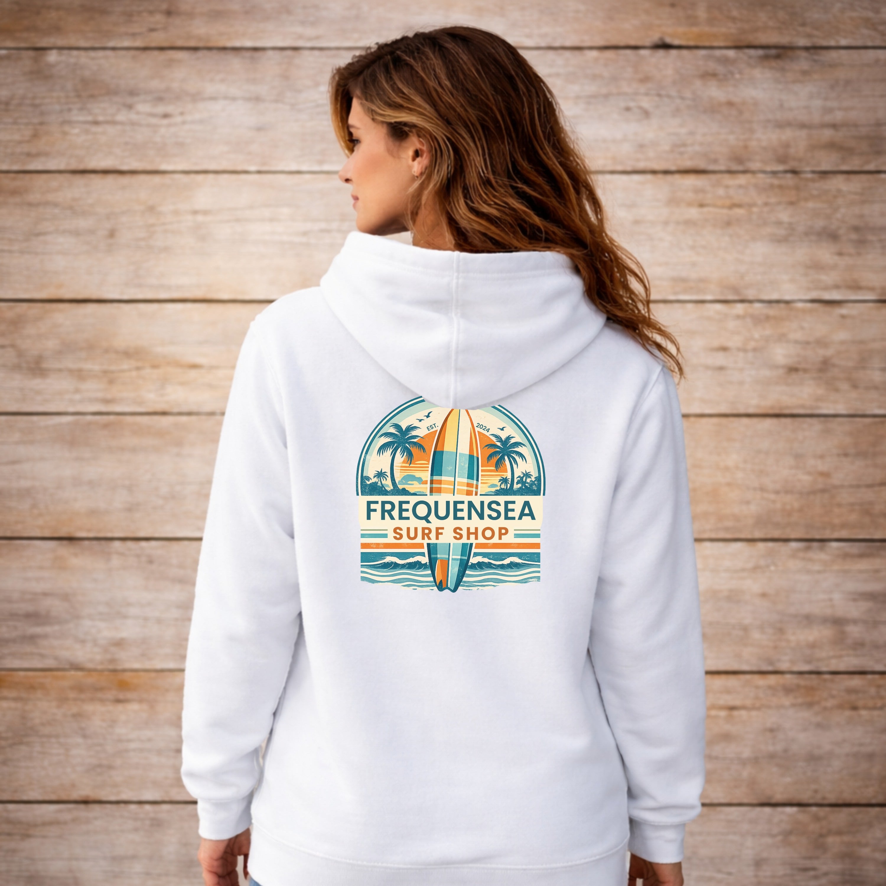 Vintage Surf Shop — Back Design Hoodie