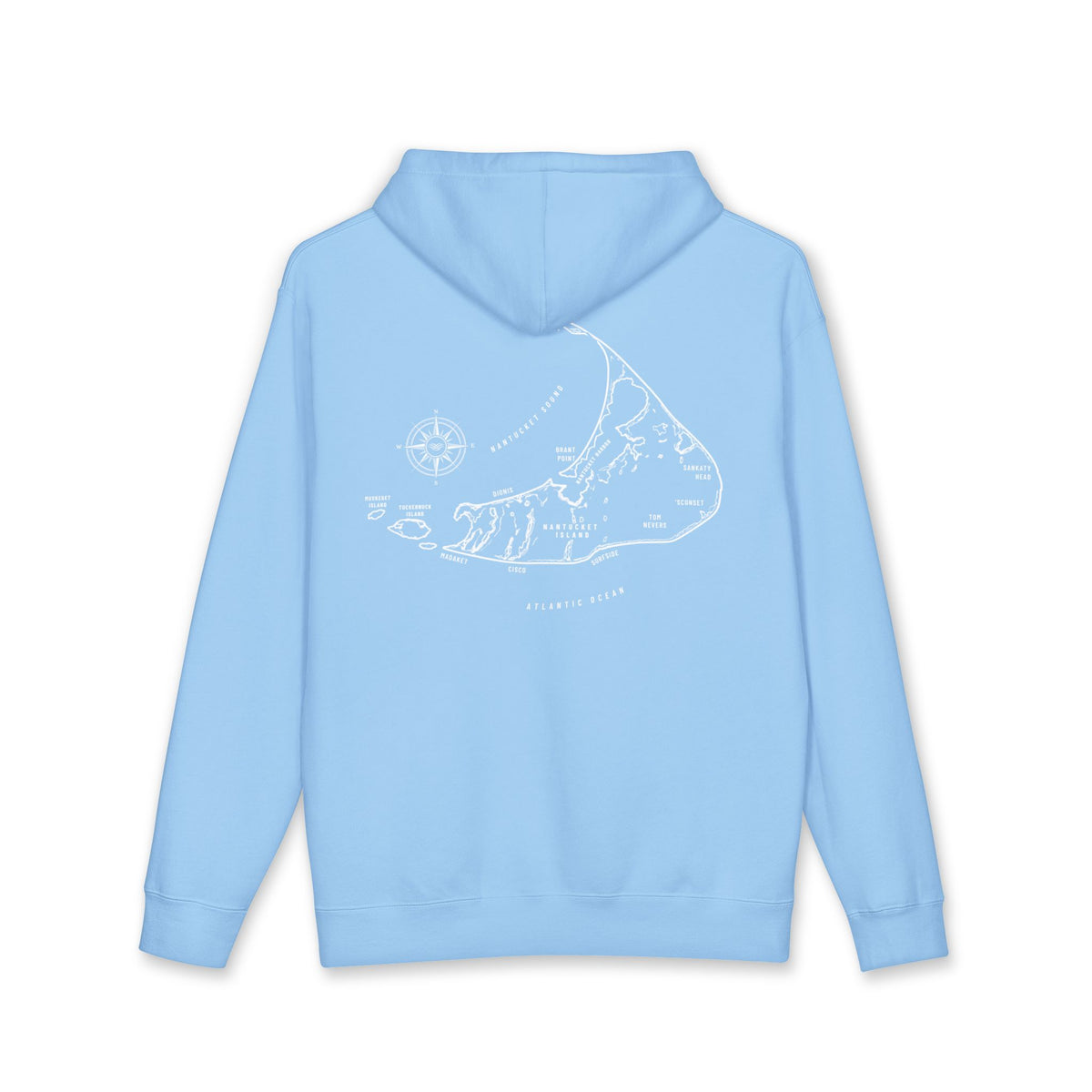 Nantucket, MA Map Hoodie
