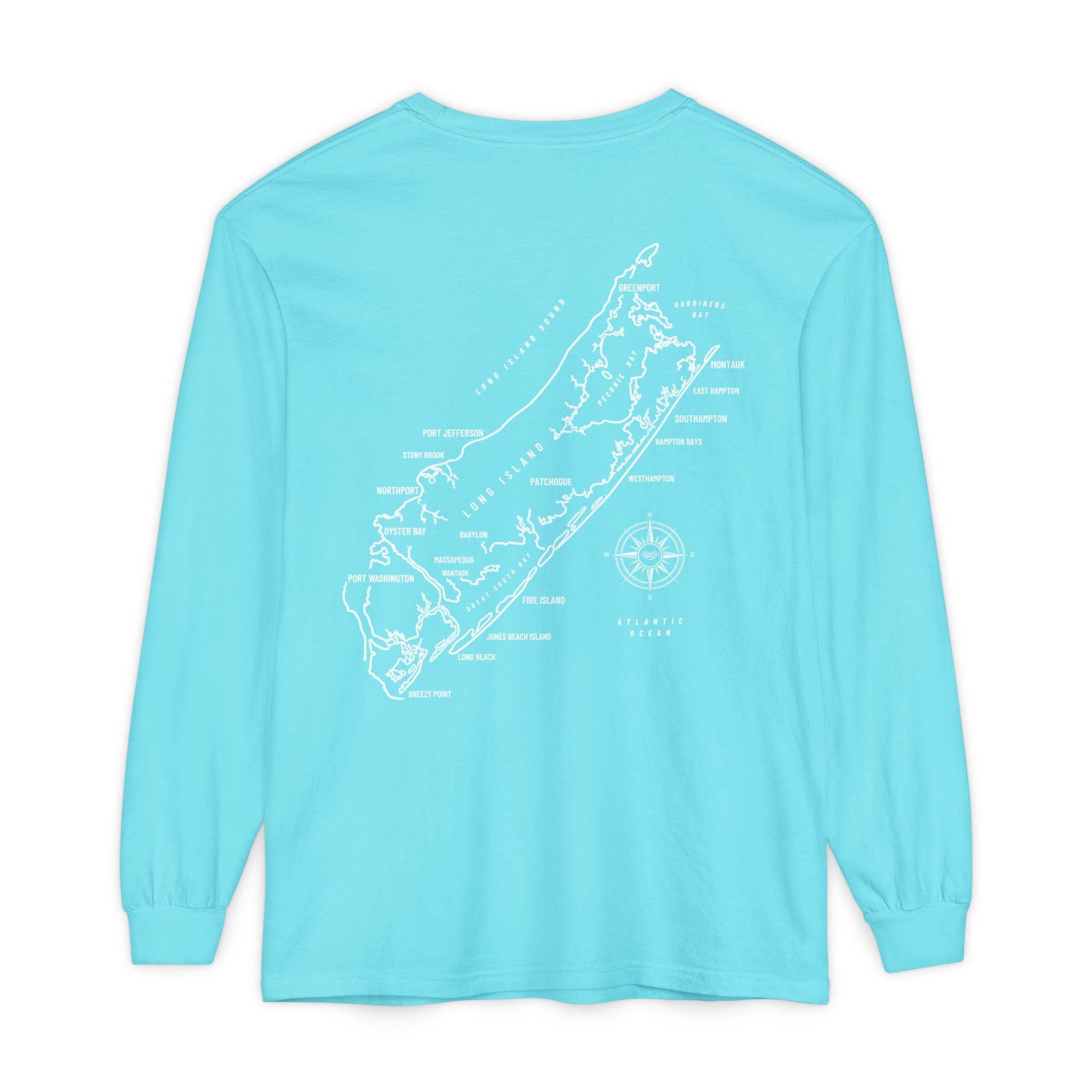 Long Island, NY Map Long Sleeve Tee
