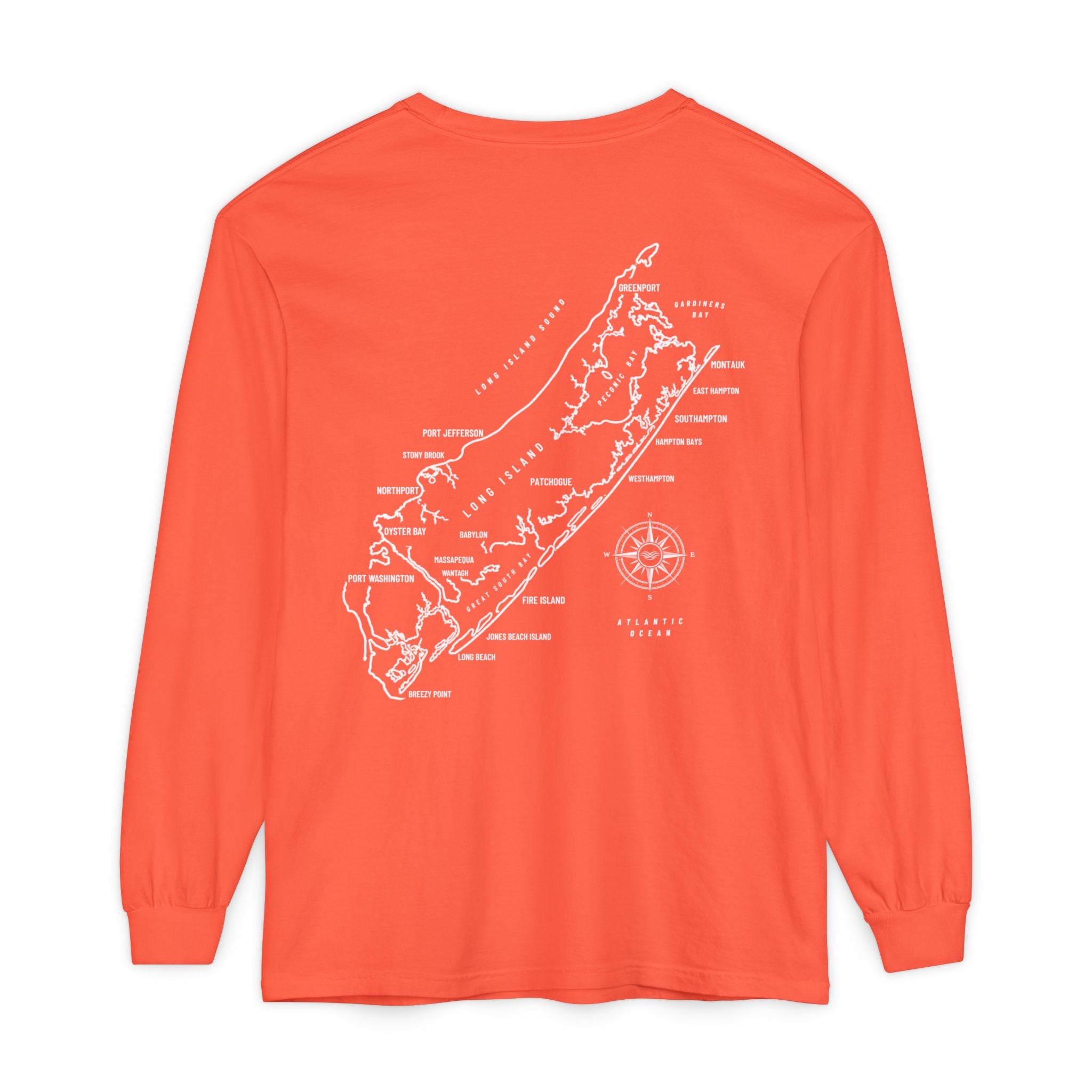 Long Island, NY Map Long Sleeve Tee