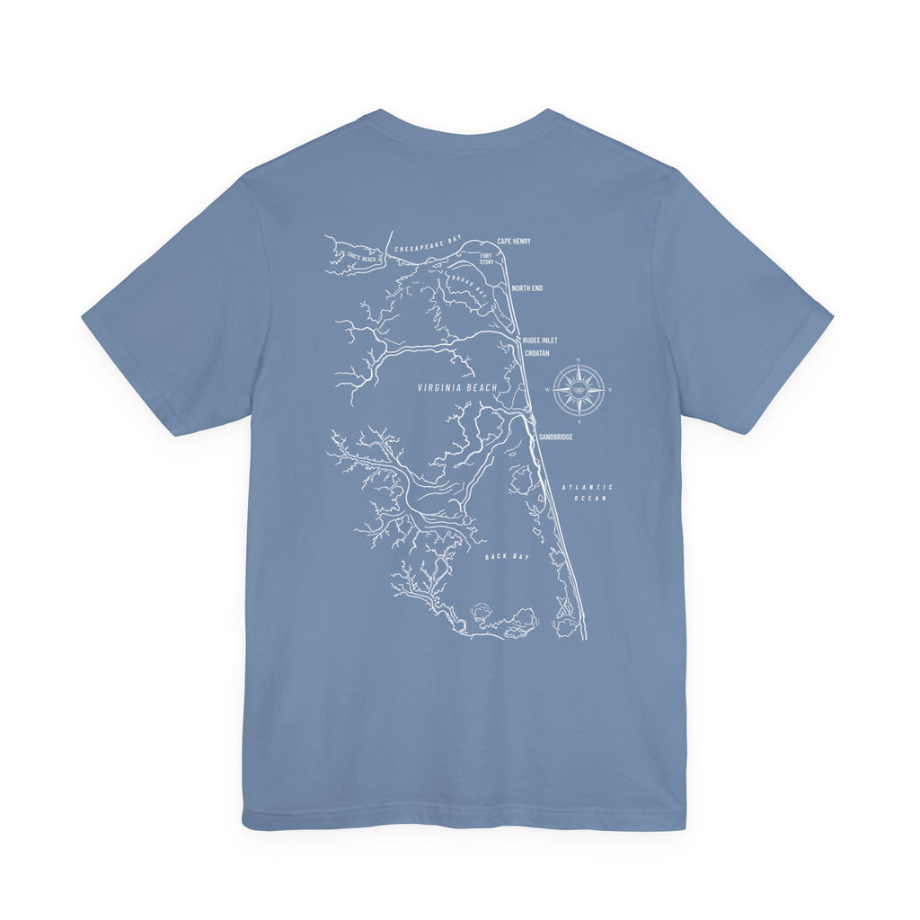 Virginia Beach, VA Map Tee