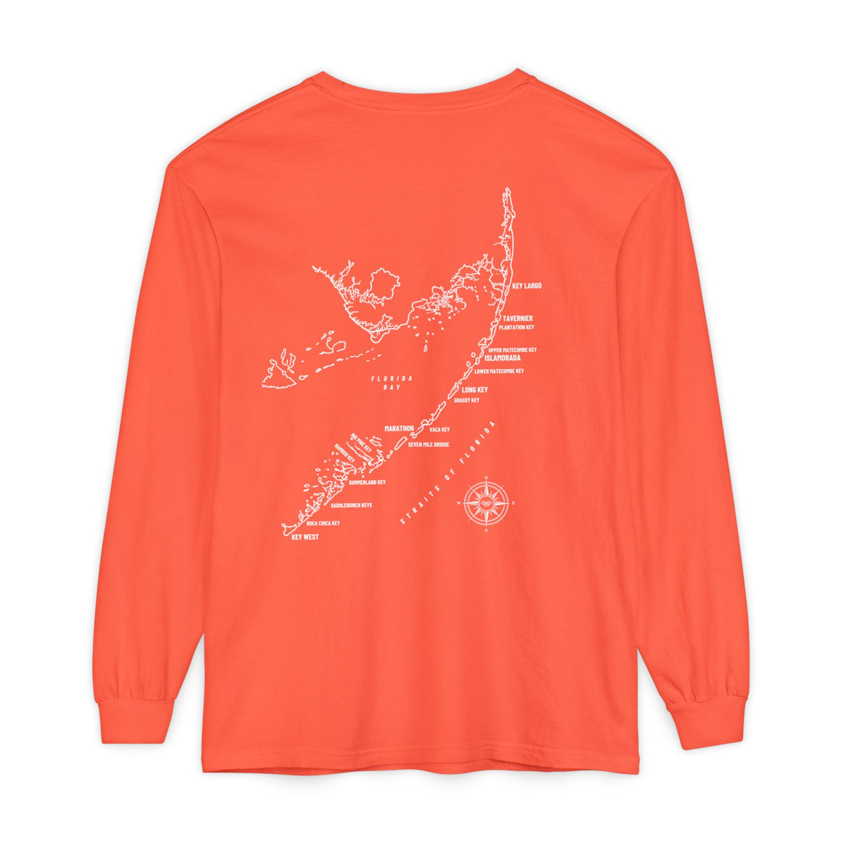Florida Keys Map Long Sleeve Tee