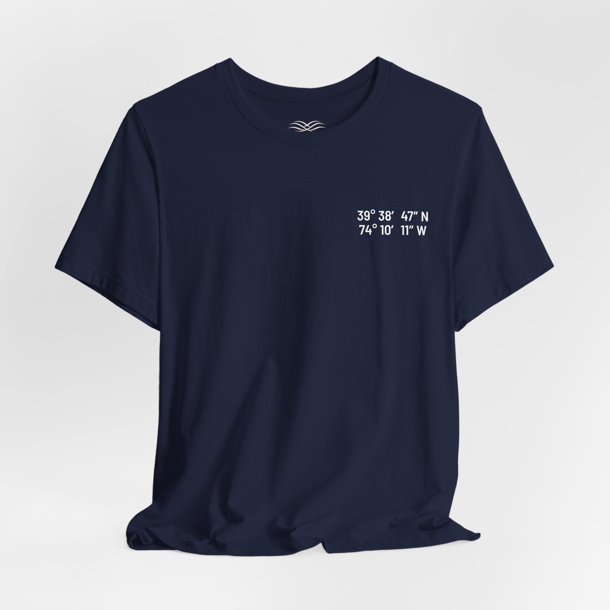 Long Beach Island, NJ Map Tee — Custom Coordinates