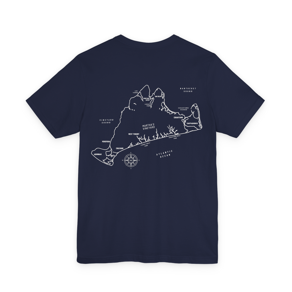 Martha's Vineyard Map Tee