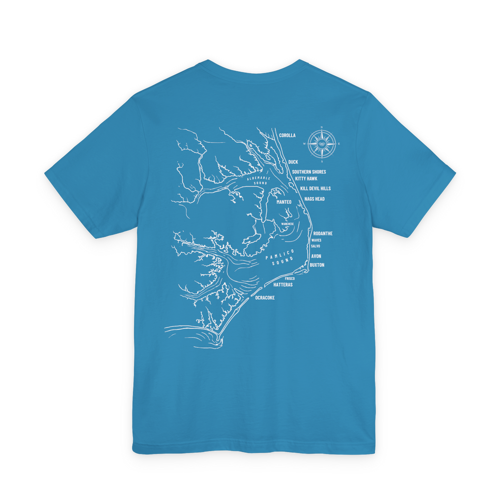 Outer Banks, NC Map Tee | Custom Coordinates